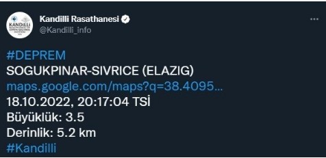 Elazığ’da deprem! Malatya, Tunceli ve Diyarbakır’da da hissedildi...